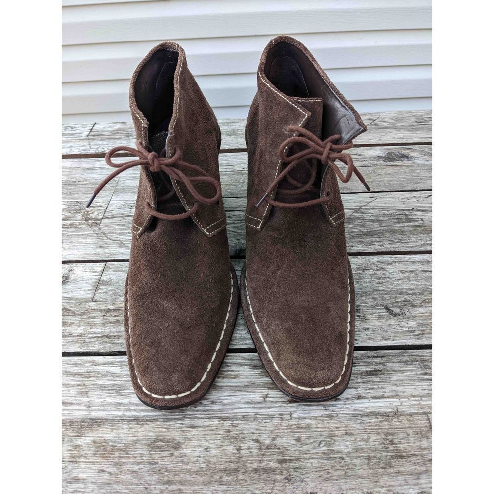 Lauren Ralph Lauren Chocolate Brown Suede Wedge Boots